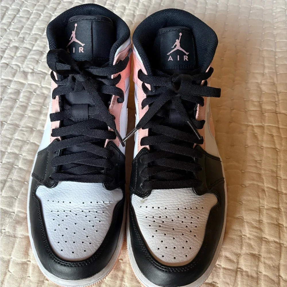 Air Jordan High-Top Sneakers in Black and Pink - Picture 12 of 12